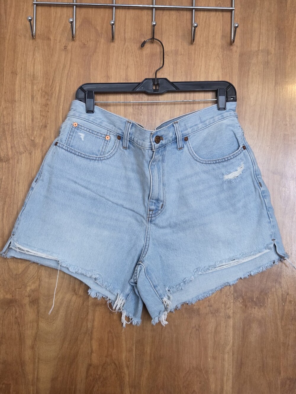 Madewell High-Rise Light Blue Denim Cutoff Shorts - Women
